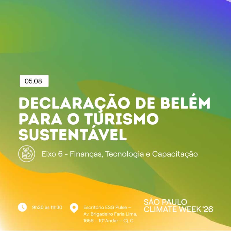 Cover Image for Declaração de Belém para o Turismo Sustentável | SPClimate Week