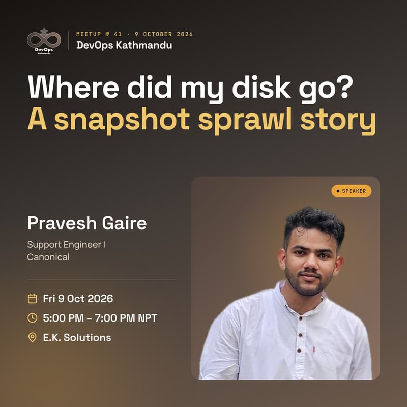 Cover Image for 41st meetup | Where Did My Disk Go? A Snapshot Sprawl Story