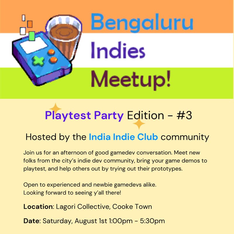 Cover Image for IIC: Bengaluru Indies Meetup - Playtest Party