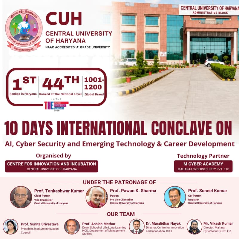 Cover Image for International AI & Cybersecurity Conclave on Emerging Technologies and Career Development