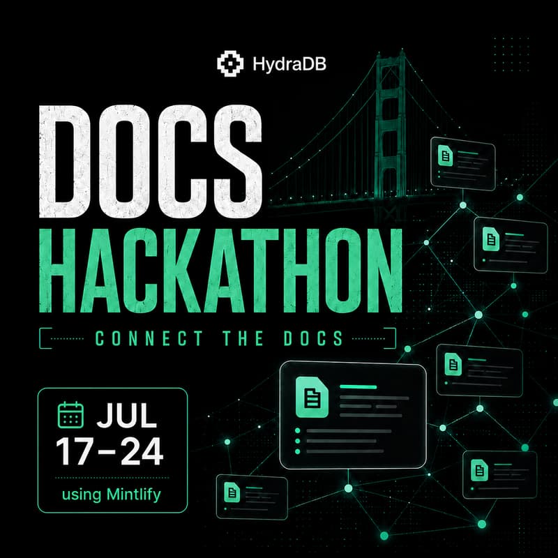 Cover Image for HydraDB × Docs hackathon