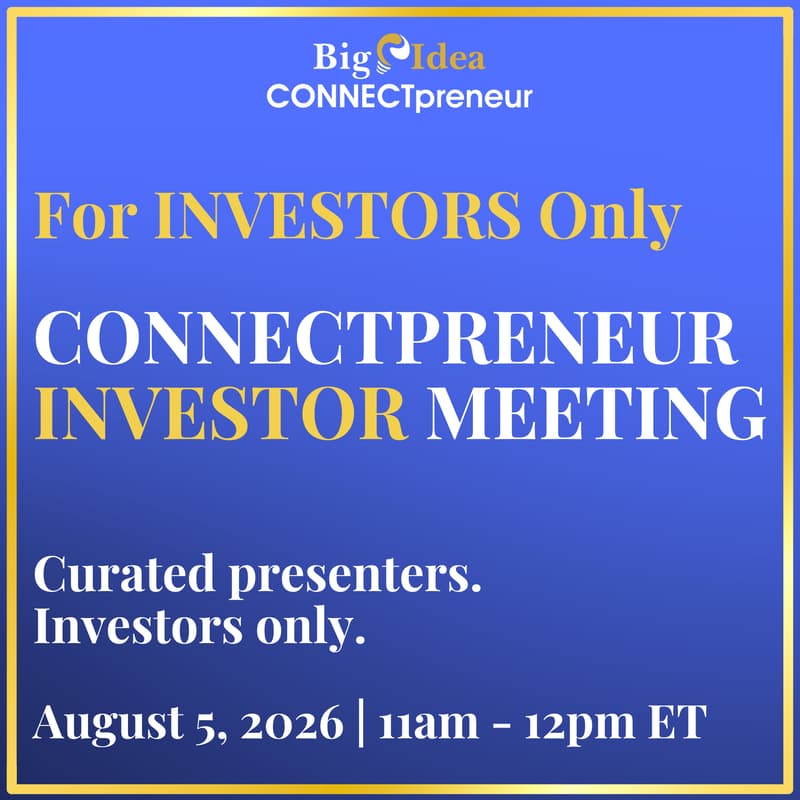 Cover Image for CONNECTpreneur INVESTOR Network: Virtual Meeting