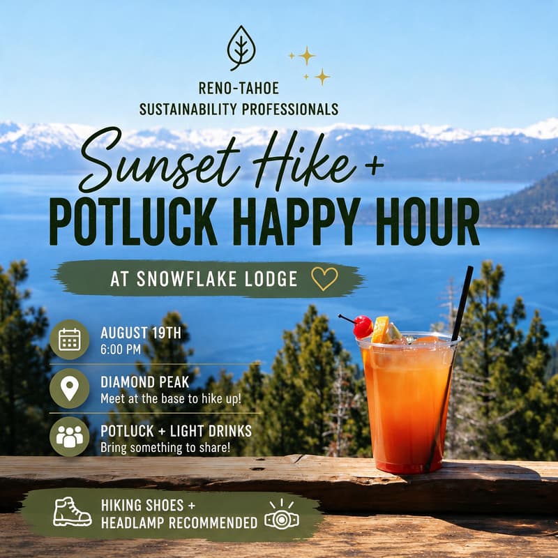 Cover Image for Sustainability Happy Hour: Sunset Potluck at Snowflake