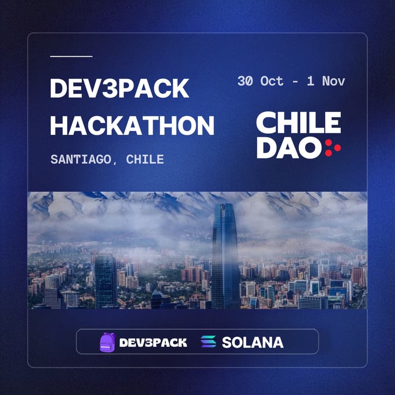 Cover Image for Ruta a la Hackathon Universitaria · Dev3pack x ChileDAO