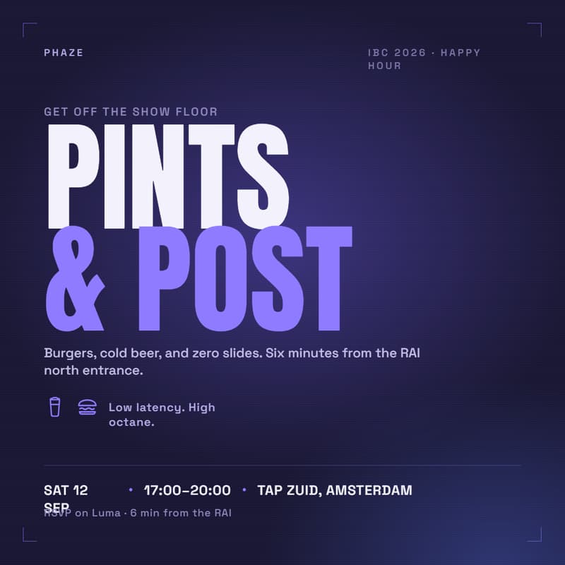 Cover Image for Pints & Post by Phaze (~6 min walk from RAI)