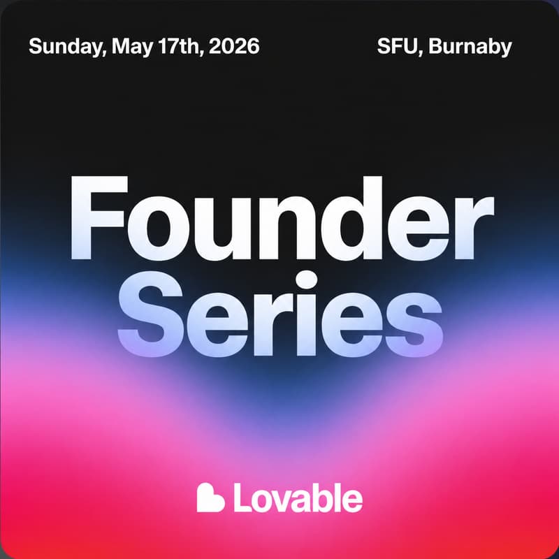 Cover Image for Lovable Founder Series: Burnaby Edition