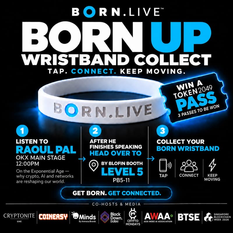 Cover Image for BORN UP β Collect Your Wristband. Connect Like Never Before.