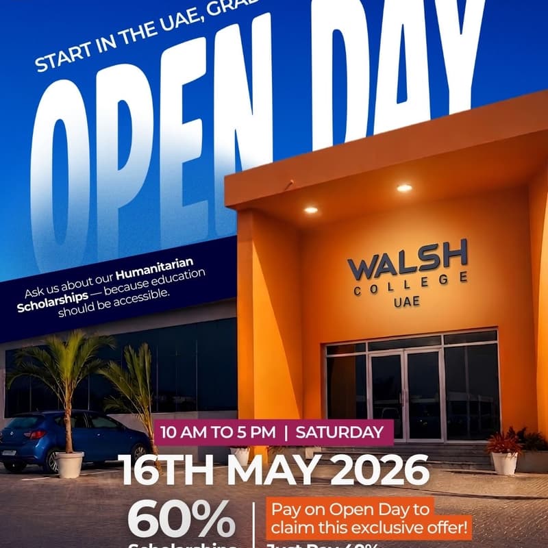 Cover Image for Walsh College UAE Open Day 16th May 2026