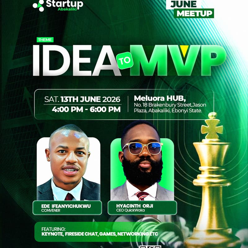 Cover Image for STARTUP ABAKALIKI - JUNE MEETUP
