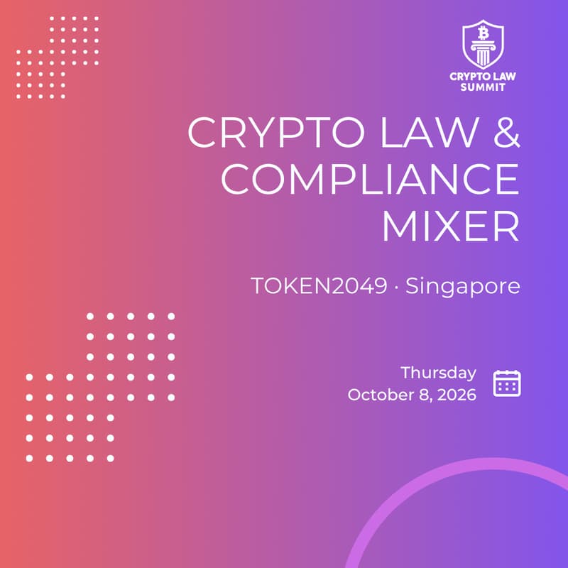 Cover Image for Crypto Law & Compliance Mixer @ TOKEN2049 Singapore