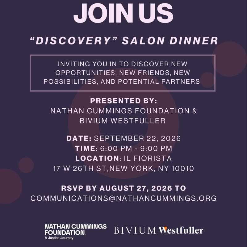 Cover Image for Disovery Salon Dinner: Environmental Justice