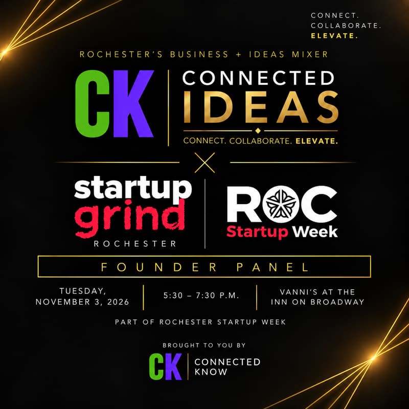 Cover Image for CONNECTED IDEAS x Startup Grind Event for Rochester Startup Week