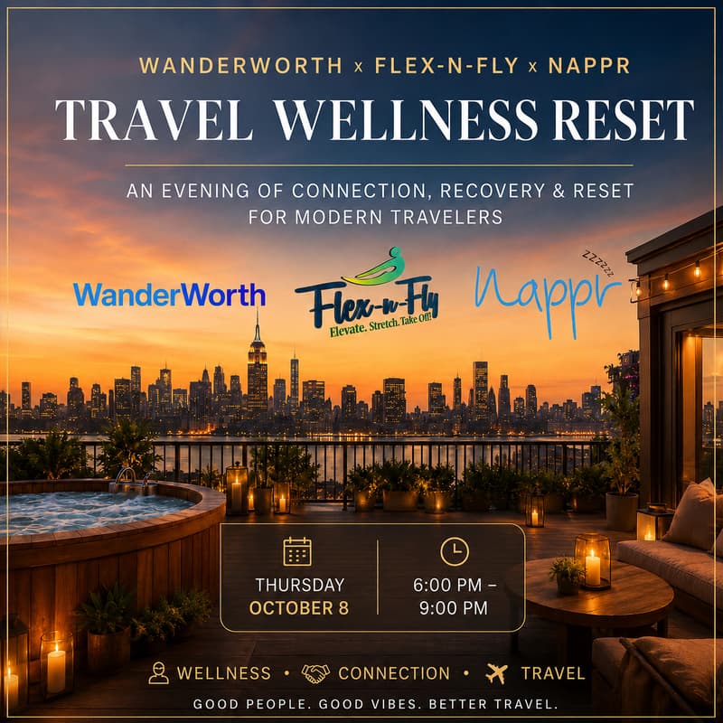 Cover Image for WanderWorth x Flex-N-Fly x Nappr: Travel Wellness Reset