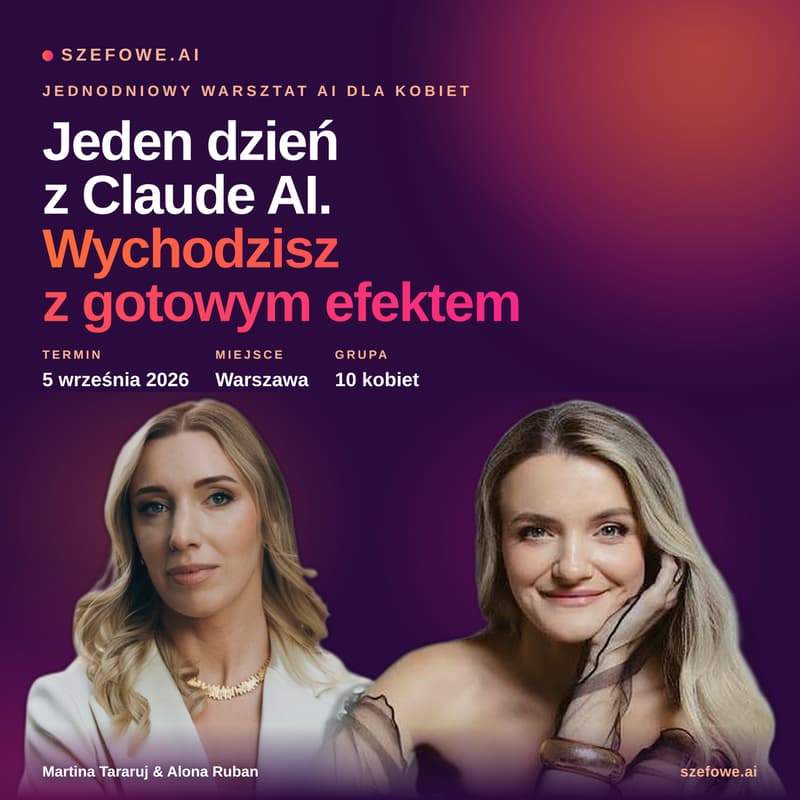 Cover Image for SZEFOWE.AI · Jednodniowy warsztat AI dla kobiet