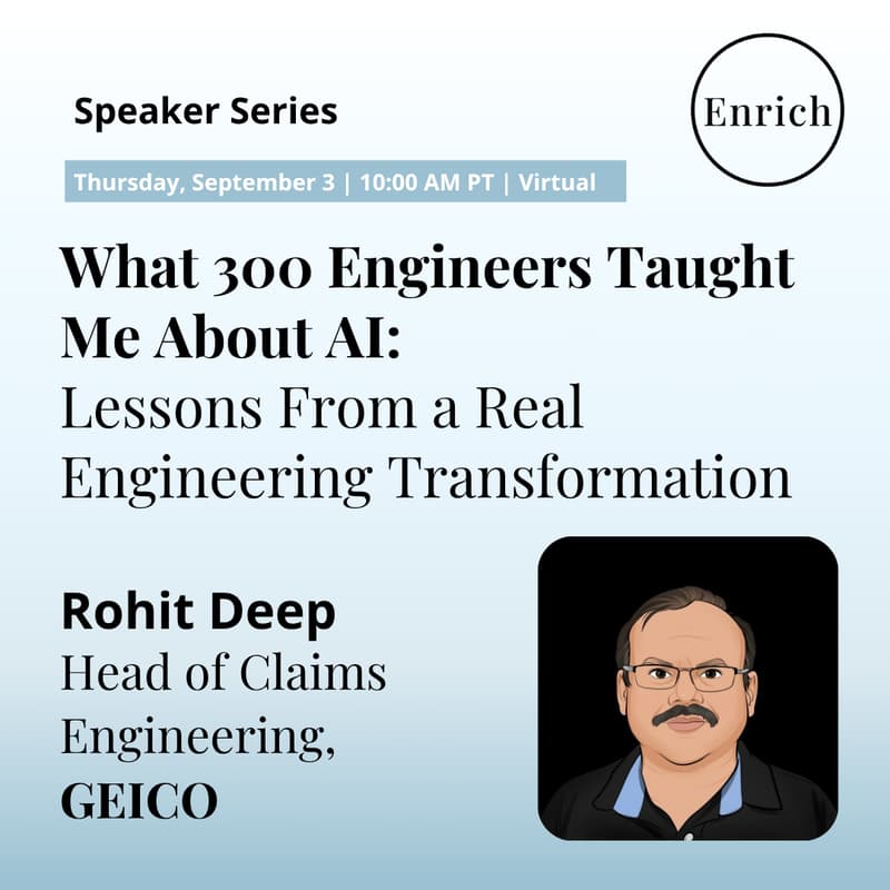 Cover Image for What 300 Engineers Taught Me About AI: Lessons From a Real Engineering Transformation