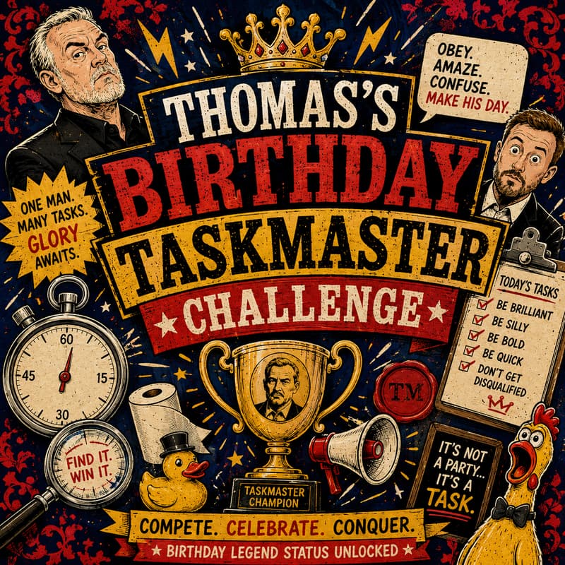 Cover Image for Thomas's 40th Birthday Taskmaster Challenge