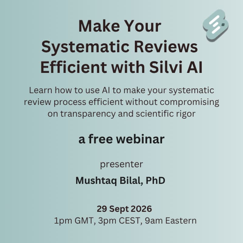 Cover Image for Make Your Systematic Review Efficient with Silvi AI