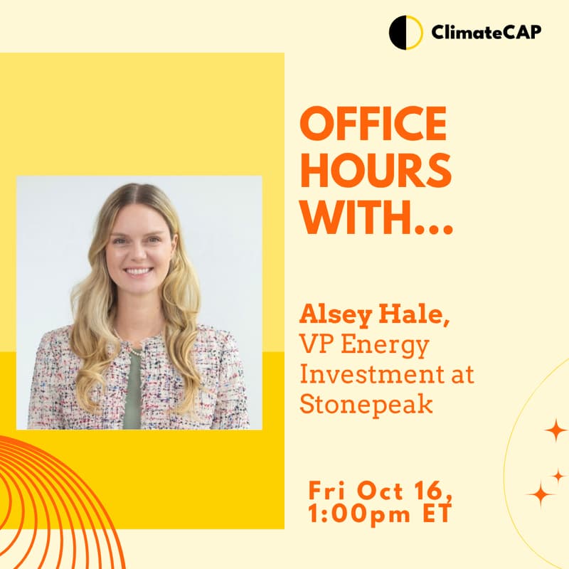 Cover Image for Office Hours With... Alsey Hale, VP Energy Investments at Stonepeak
