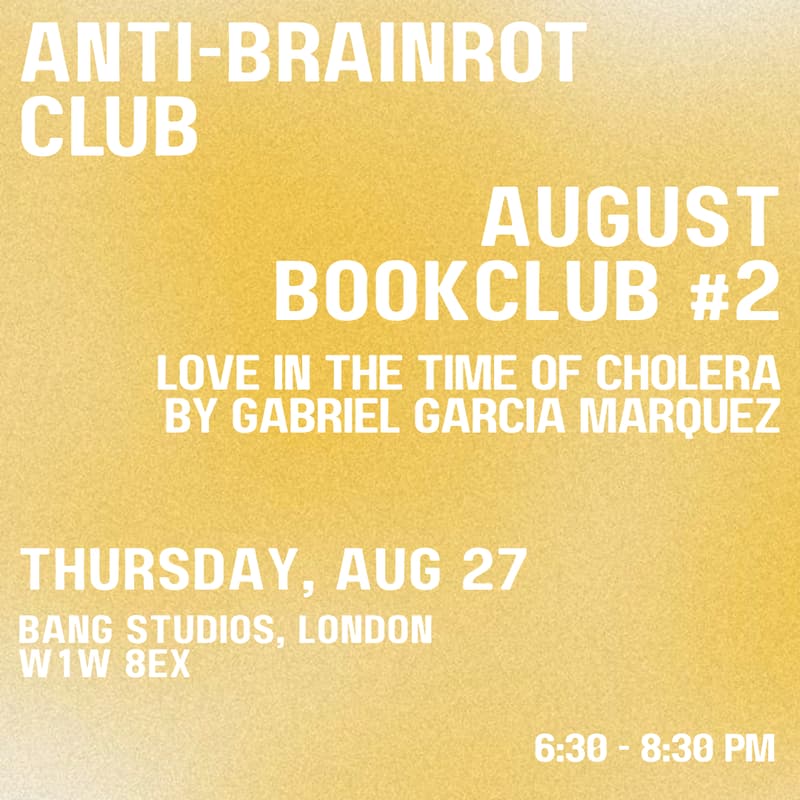 Cover Image for ABRC BOOKCLUB: LOVE IN THE TIME OF CHOLERA