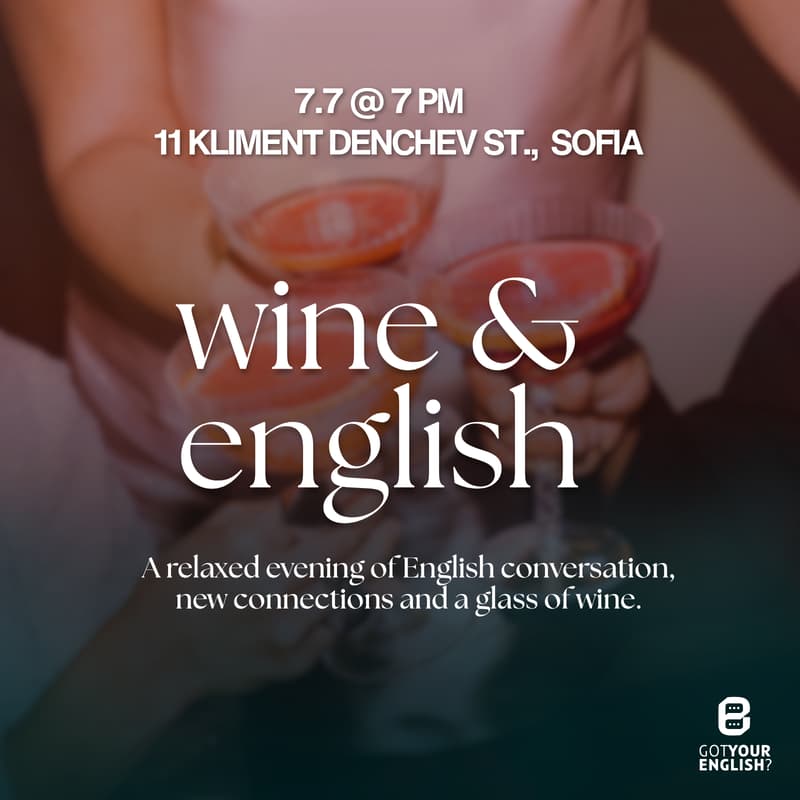 Cover Image for Wine & English - Practice Your English, Meet New Friends!