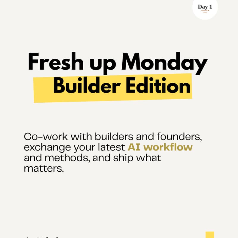 Cover Image for Fresh-up Monday — Builder Edition