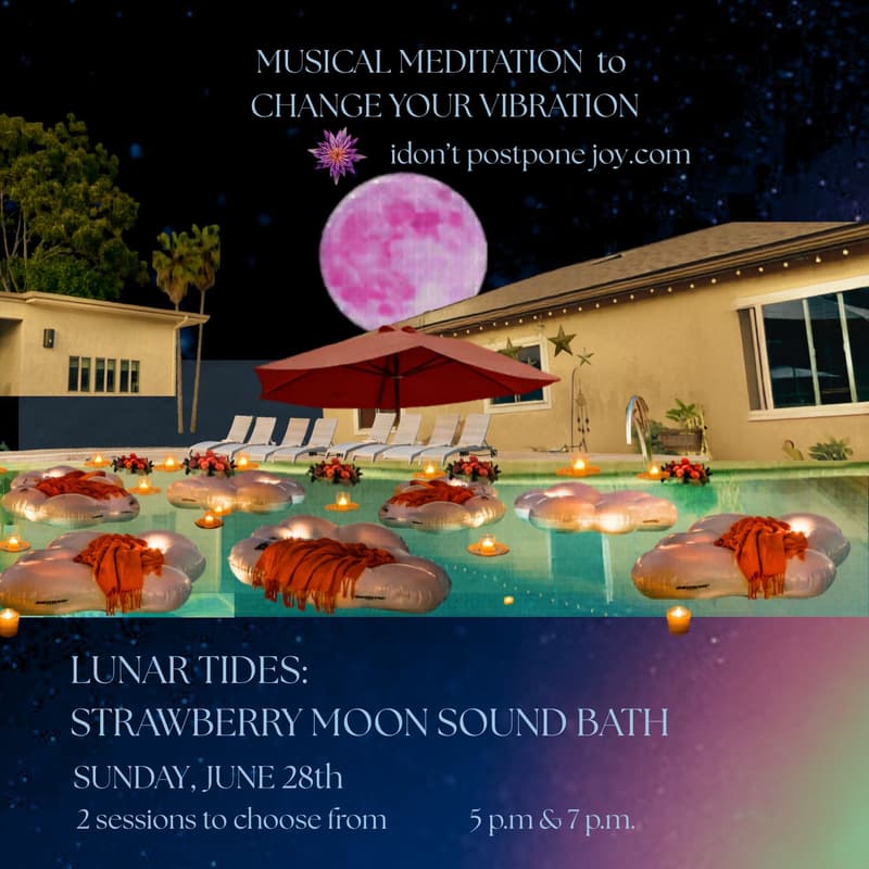 Cover Image for 7 p.m. LUNAR TIDES: Strawberry Moon Sound Bath