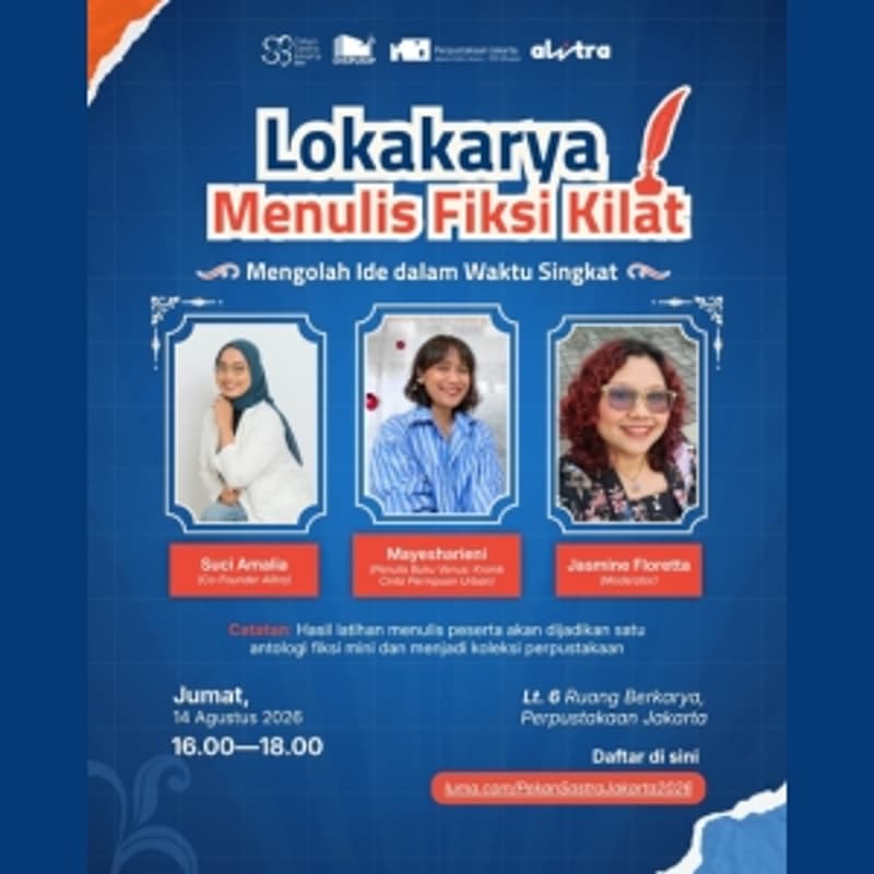 Cover Image for Lokakarya Menulis Fiksi Kilat bersama Suci Amalia dan Mayesharieni