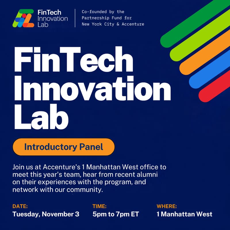Cover Image for 2026 Fintech Innovation Lab NYC: Introductory Panel