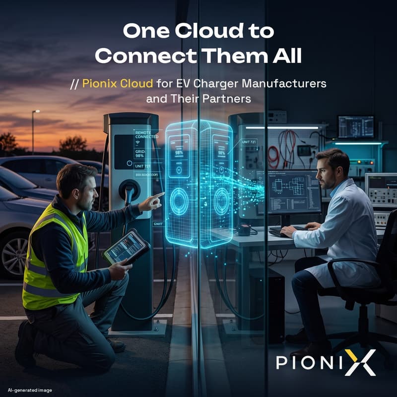 Cover Image for One Cloud to Connect Them All: Pionix Cloud for EV Charger Manufacturers and Their Partners