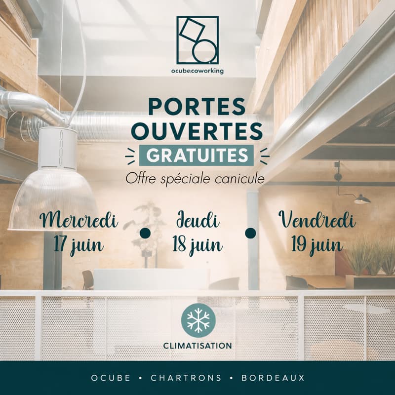 Cover Image for Journées portes ouvertes OCUBE Coworking 17/18/19 juin