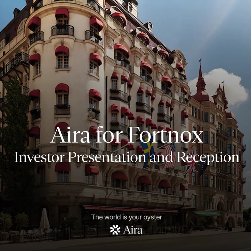 Cover Image for Aira for Fortnox: Investor Presentation and Reception