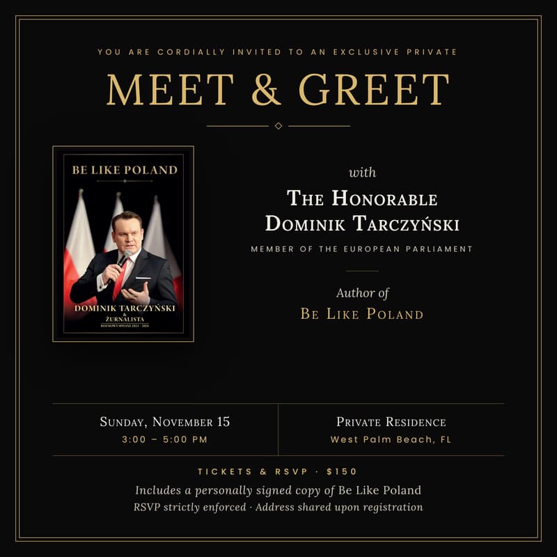 Cover Image for An Exclusive Afternoon with Dominik Tarczyński Meet & Greet • Exclusive Book Signing • West Palm Beach.