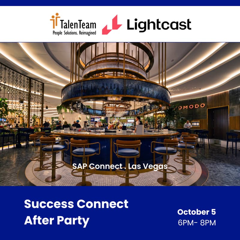 Cover Image for SAP Success Connect Happy Hour with TalenTeam & Lightcast