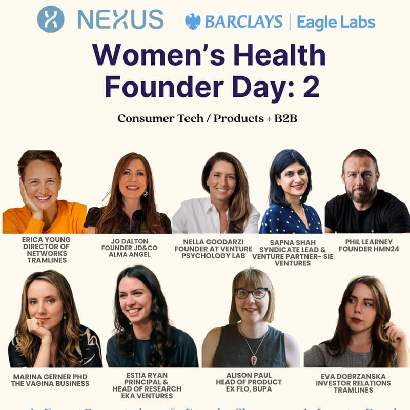 Cover Image for Women's Health Founders Day 2. The Nexus Collective Kick Off Day for Consumer - B2B - Products