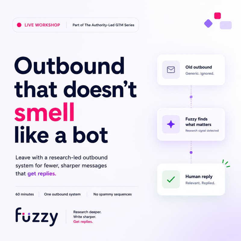 Cover Image for Outbound that doesn’t smell like a bot