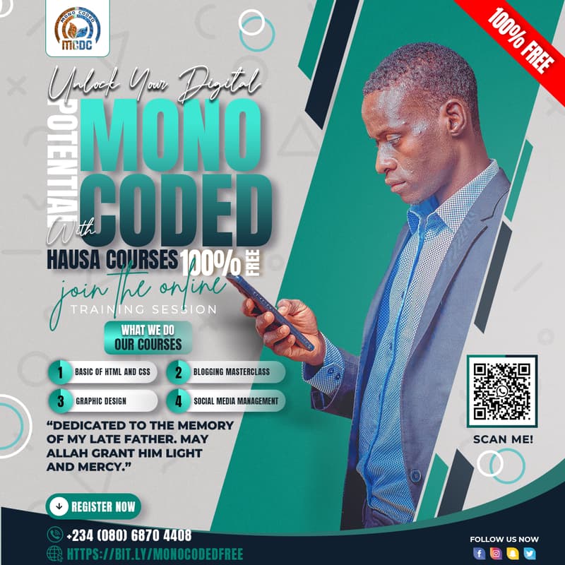 Cover Image for Mono Coded Free Digital Skills Webinar 2026 In Hausa