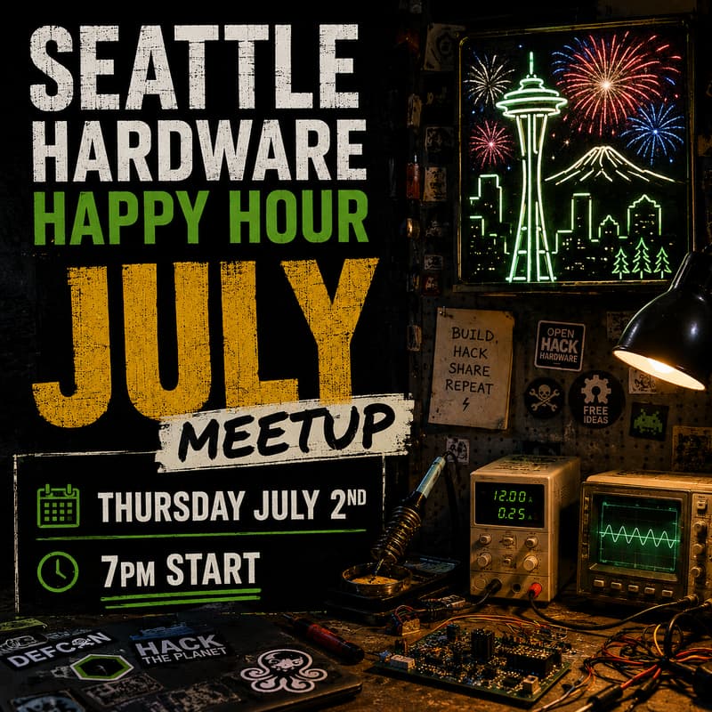 Cover Image for Seattle Hardware Happy Hour (3H) July 2026!