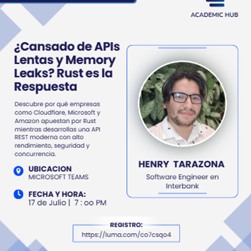 ¿Cansado de APIs Lentas y Memory Leaks? Rust es la Respuesta