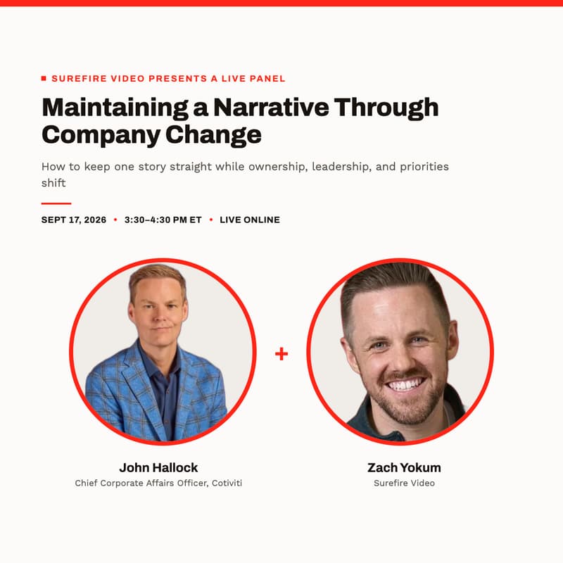 Cover Image for Maintaining a Narrative Through Company Change: How to keep one story straight while ownership, leadership, and priorities shift