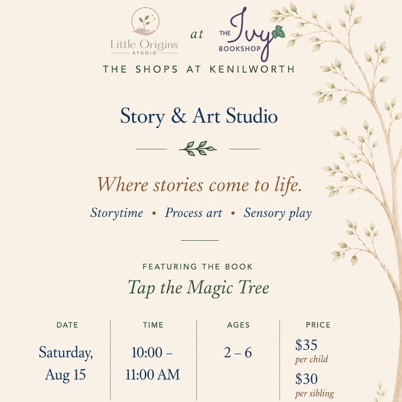Cover Image for Little Origins Studio at the Ivy Bookshop - The Shops at Kenilworth