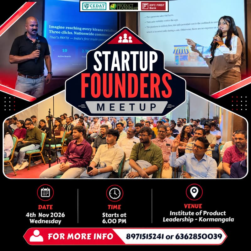 Cover Image for Startup Founders Meetup by CEDAT
