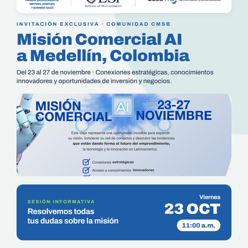 Cover Image for Sesión informativa- Misión Comercial Medellin