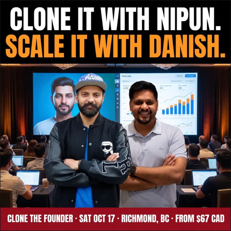 Cover Image for Clone the Founder – Full Day AI Workshop Featuring Nipun Syal