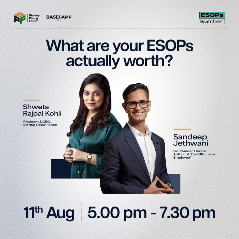 Cover Image for ESOPs Baatcheet with Sandeep Jethwani and Shweta Rajpal Kohli