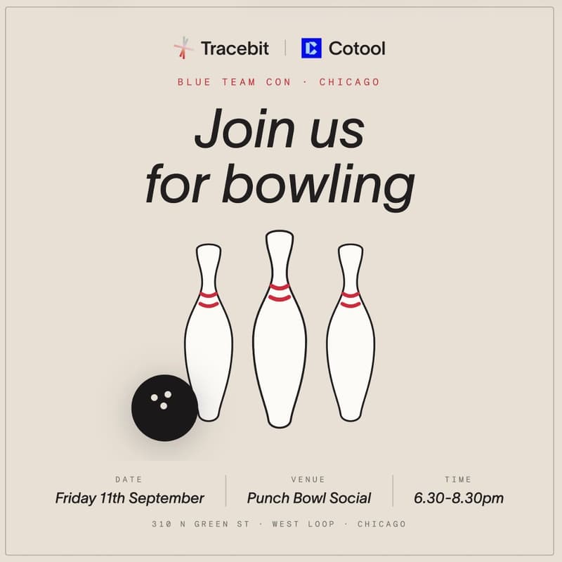 Cover Image for Tracebit x Cotool - Blue Team Con Bowling Social