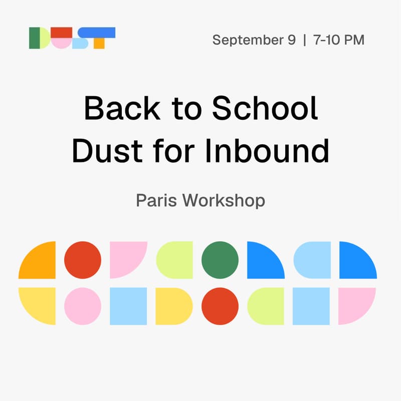 Cover Image for Back to School: Dust for Inbound - Paris Workshop