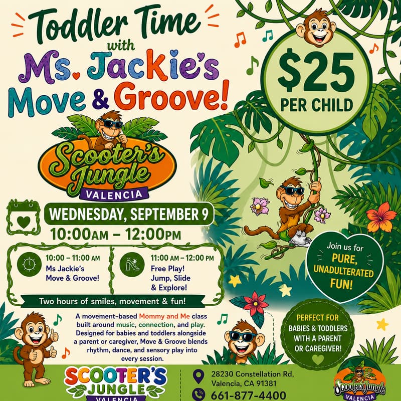 Cover Image for Move & Groove w/ Ms Jackie @ Scooters Jungle