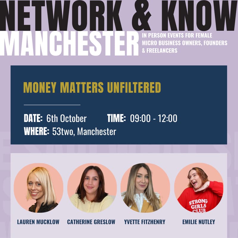 Cover Image for Network & Know: Money Matters Unfiltered | Manchester