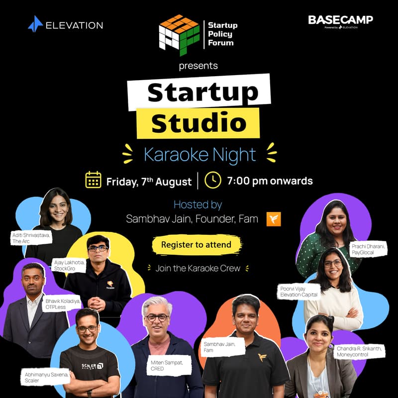 Cover Image for Startup Studio: Karaoke with Builders, Operators, VCs, Media | Startup Policy Forum at Basecamp