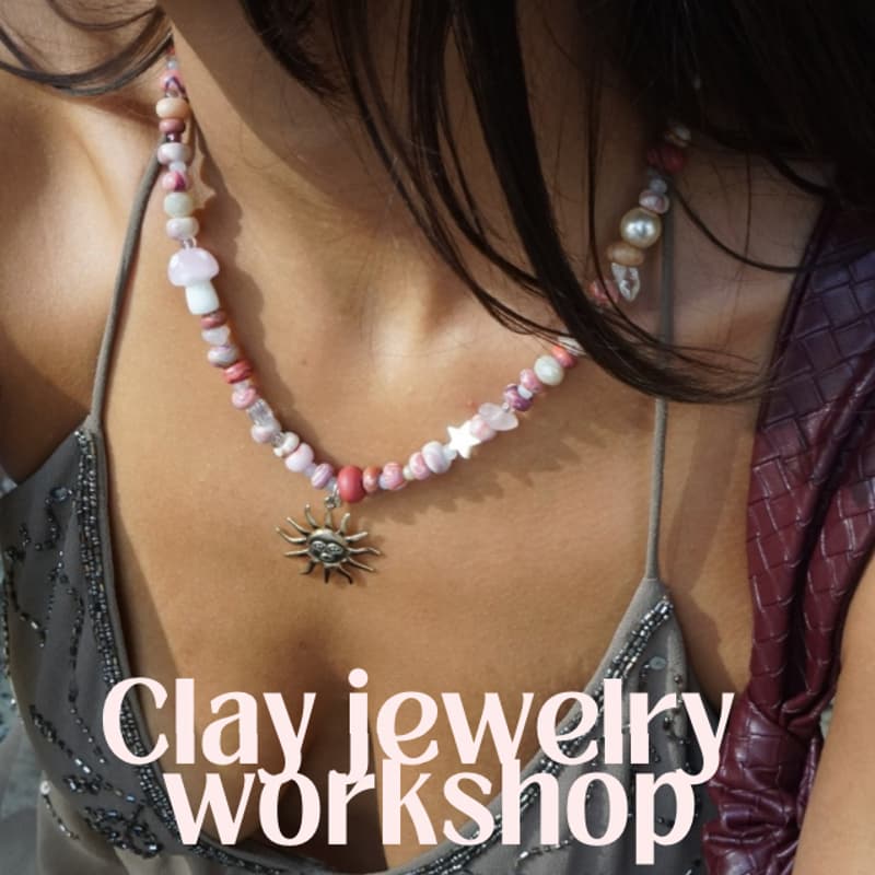 Cover Image for Clay jewelry workshop: Necklaces, Bag charms & Bracelets - with wine and tapas